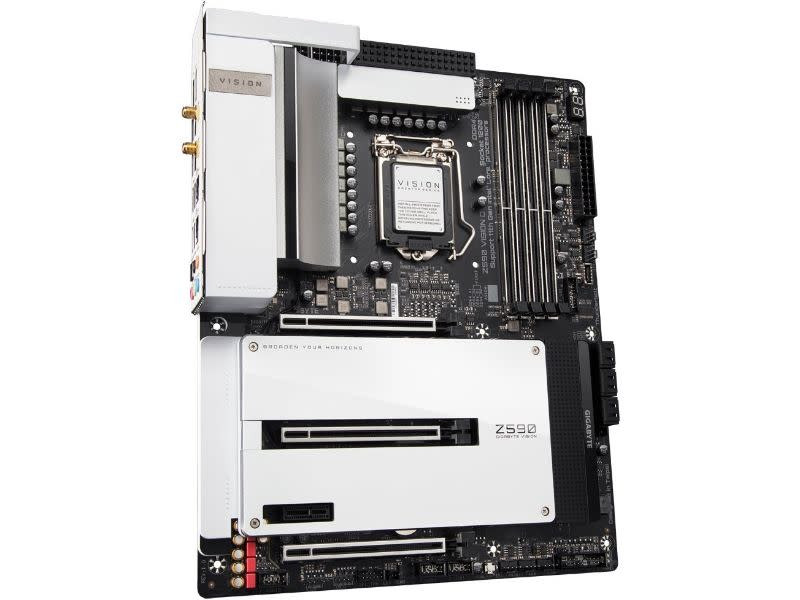 GIGABYTE Z590 VISION G LGA 1200 Intel Z590 ATX Motherboard with 4 x M.2,  PCIe 4.0, USB 3.2 Gen2X2 Type-C, 2.5GbE LAN 