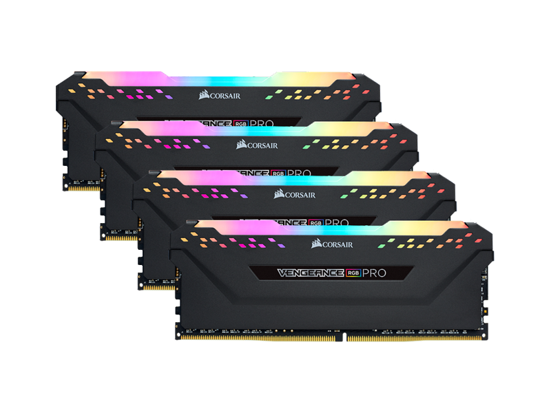 Corsair Vengeance RGB Pro 64GB (4 x 16GB) DDR4-2933MHz CL16 Ryzen Optimized Black Desktop Gaming Memory