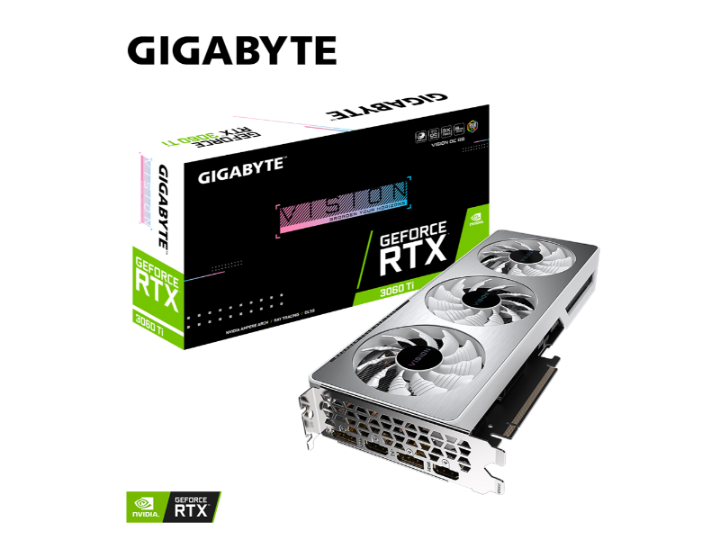 Gigabyte Geforce RTX 3060 Ti VISION OC 8GB LHR GDDR6 PCIE 4.0 Nvidia Graphics Card
