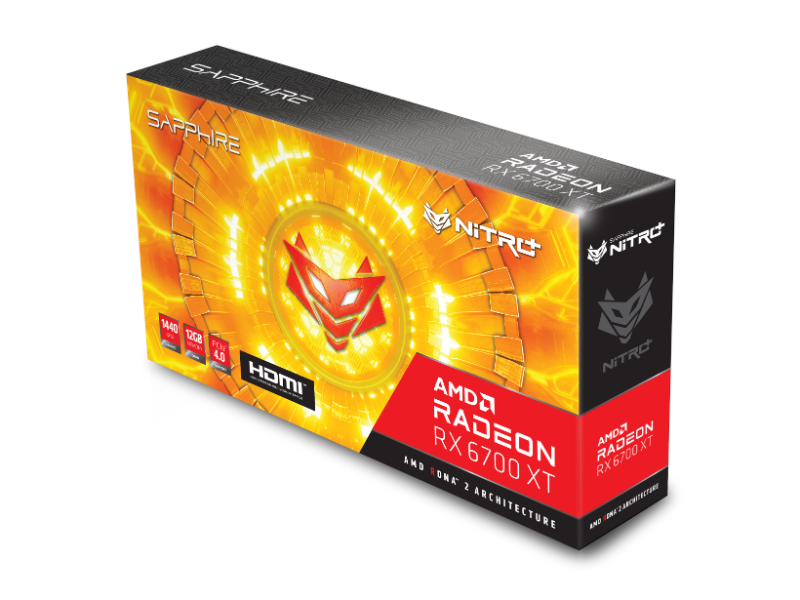 SAPPHIRE Nitro+ AMD Radeon RX 6700 XT 12GB GDDR6 Graphics Card  (11306-01-20G) for sale online