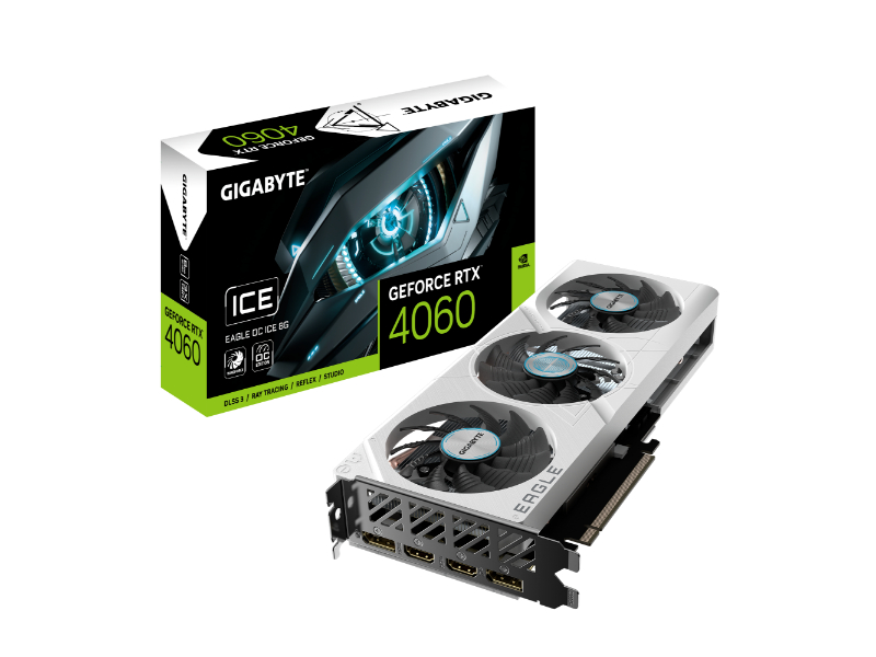 Gigabyte Geforce RTX 4060 Eagle OC Ice 8GB GDDR6 Nvidia Graphics Card