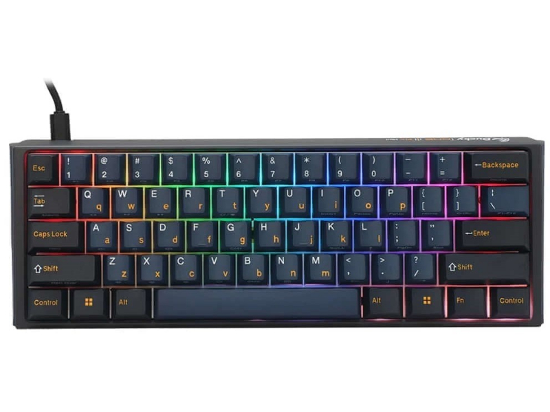 Ducky One 3 Mini Pro Nazca Line RGB 60% Cherry MX2A Blue Wired Black Gaming Keyboard