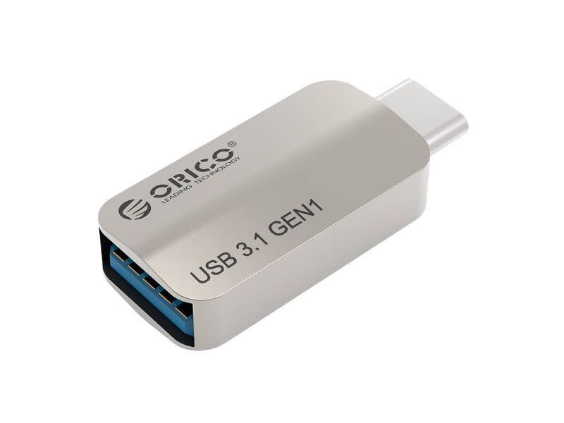 Orico USB Type-C to USB-A 3.1 ChargeSync On The Go Adapter - Silver