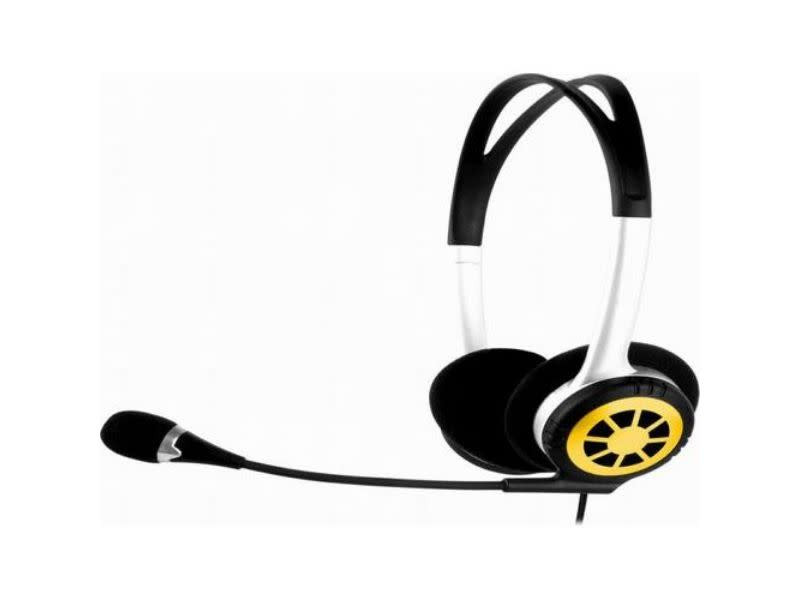 Microlab K250 Multimedia Headset with Mic - Yellow and Black