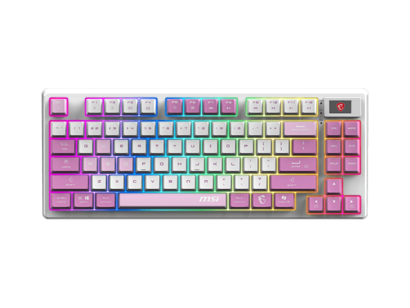 MSI Forge GK600 TKL Wireless Violet Linear Mechanical Tri-Mode Gaming Keyboard