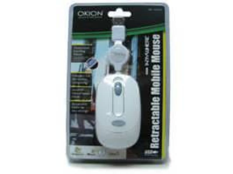 Okion Anywhere Mobile Retractable Optical Mouse White