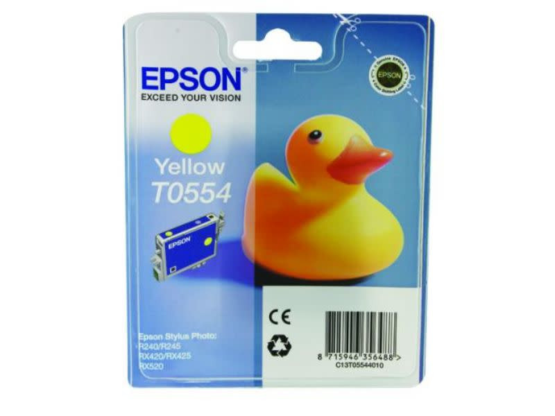 Genuine Epson Yellow T0554 Ink Cartridge (8ml)