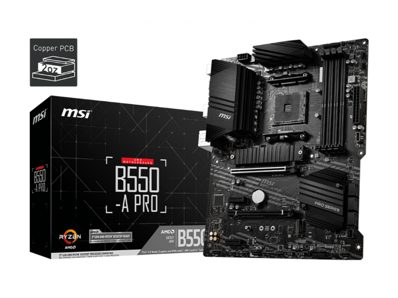 MSI B550-A Pro AMD AM4 Socket ATX Desktop Motherboard