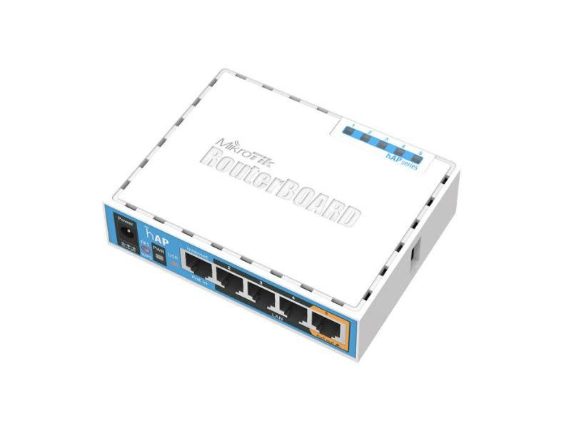 MikroTik hAP 2.4GHz 1.5dBi 5 Port Ethernet WiFi Router