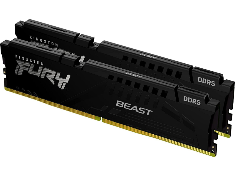 Kingston Fury Beast 16GB (2 x 8GB) DDR5-6000MHz CL40 Black Desktop Memory