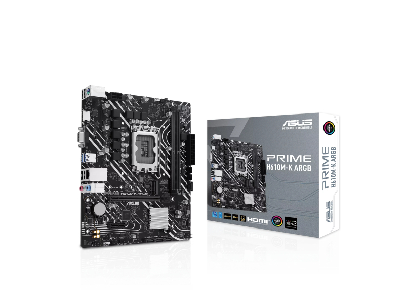 Asus Prime H610M-K ARGB DDR5 Micro-ATX Intel Motherboard