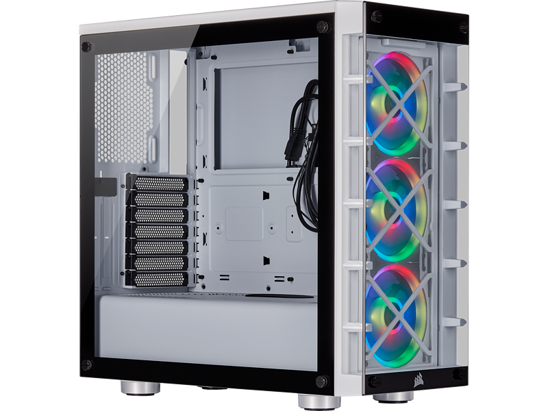 Corsair 465X RGB Tempered Glass White Mid Tower ATX Smart Case