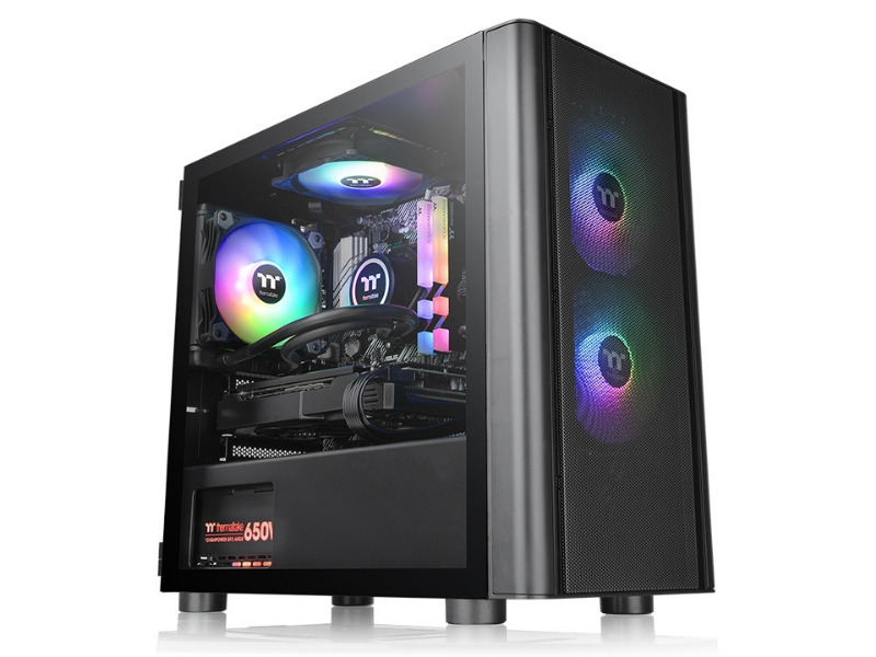 Thermaltake V150 ARGB Breeze Tempered Glass Micro ATX Tower PC Case