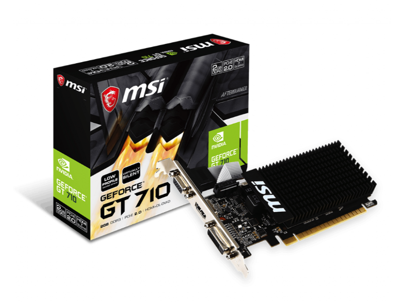 MSI GeForce GT 710 2GD3H Low Profile 2GB DDR3 Graphics Card