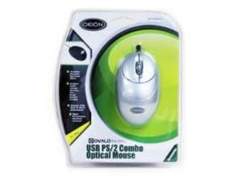 OKION Ovalo™ Optical USB+PS/2 combo mouse Silver