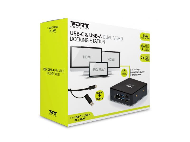 PORT CONNECT USB|TYPE-C DUAL VIDEO DOCKING STATION