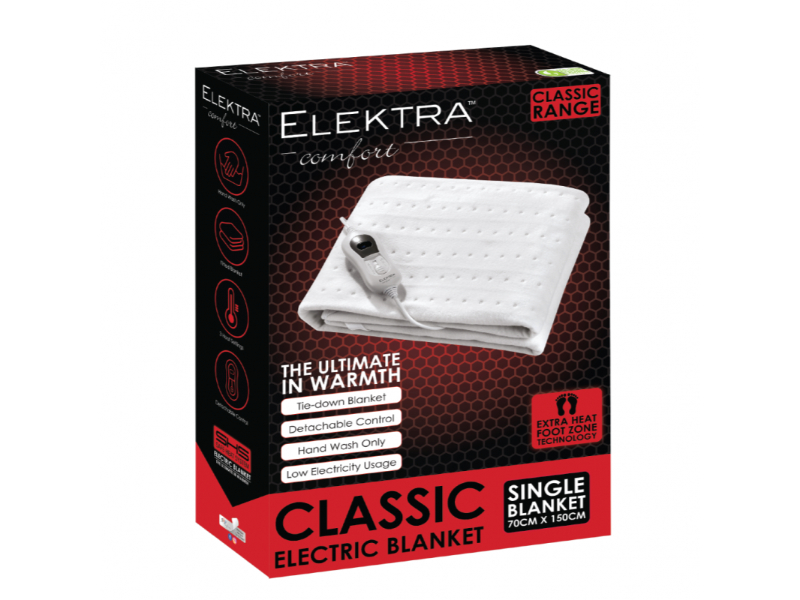 Elektra Comfort 2301 Classic Tie-Down Electric Blanket (Single)