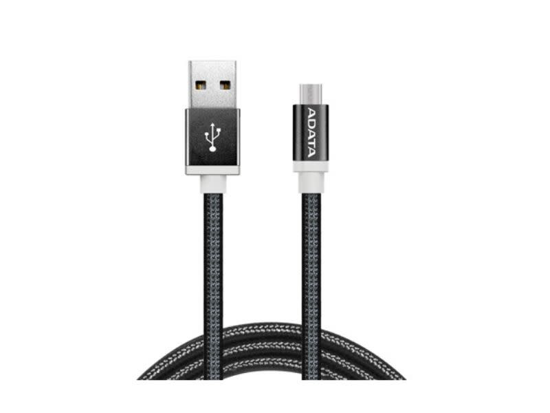 Adata Reversible USB Type-A to Micro-USB Cable 1m Black Aluminium