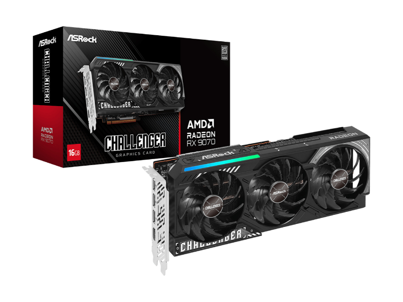 Asrock Radeon RX 9070 Challenger 16GB GDDR6 AMD Graphics Card