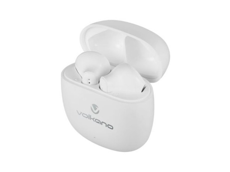 Volkano Sleek Series TWS White Earphones