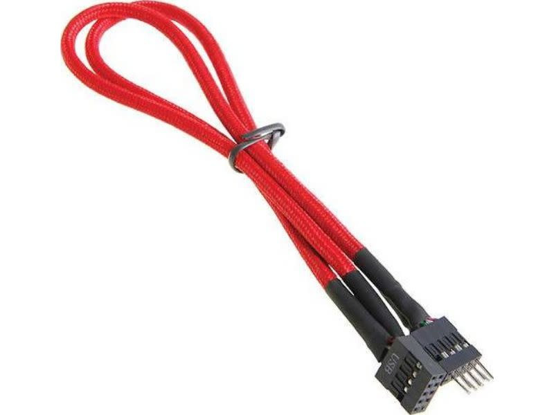 BitFenix Alchemy Multisleeved Internal USB Extension Cable 30cm Red