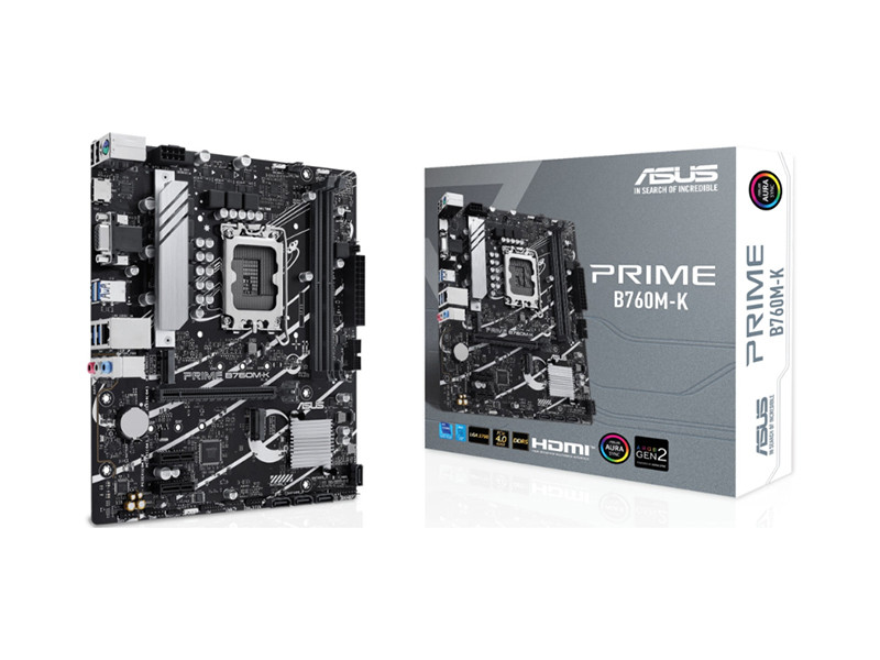 Asus Prime B760M-K Intel LGA1700 Socket Micro-ATX Desktop Motherboard