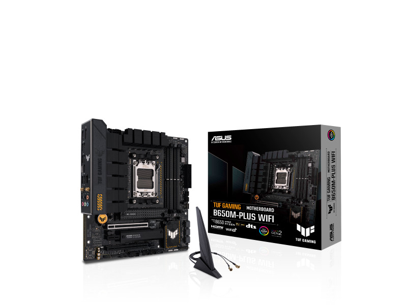 Asus TUF B650M-Plus Gaming Wi-Fi AMD AM5 Socket Micro-ATX Desktop Motherboard