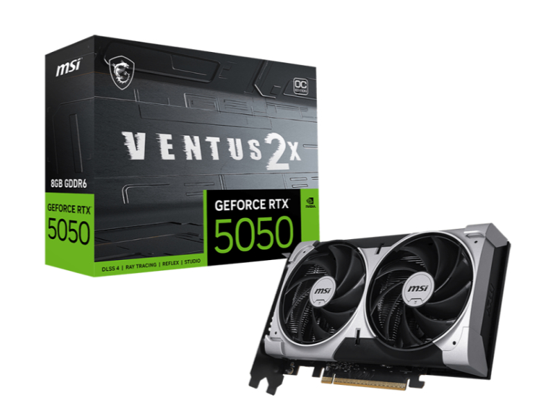 MSI GeForce RTX 5050 Ventus 2x OC 8GB GDDR6 Nvidia Graphics Card