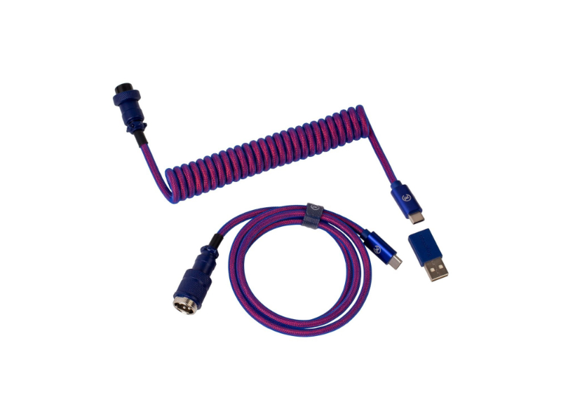 Keychron Premium Coiled Aviator USB Cable 108cm - Purple