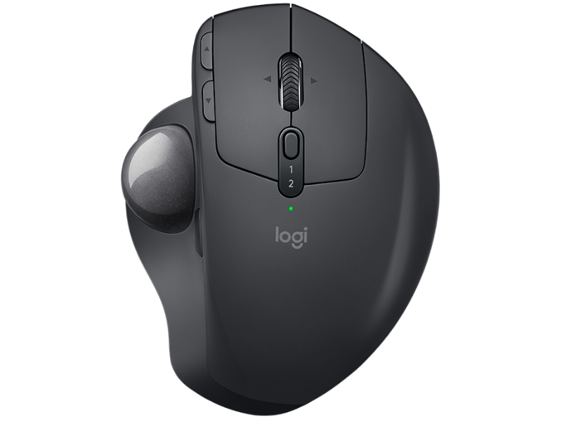 Logitech MX Ergo Trackball Ergonomic Black Wireless Quick Charge Mouse