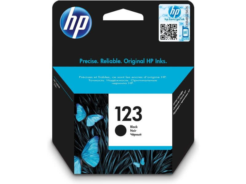 Genuine HP 123 Black Ink Cartridge