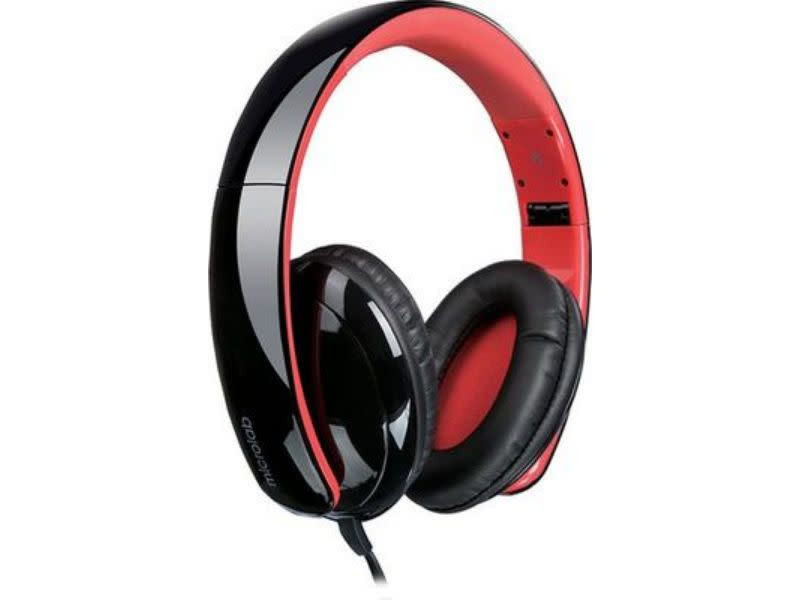 Microlab K360 Foldable Lightweight Headphones - Black and Red