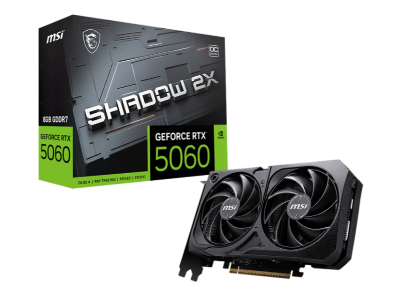 MSI GeForce RTX 5060 Shadow 2X OC 8GB GDDR7 Nvidia Graphics Card