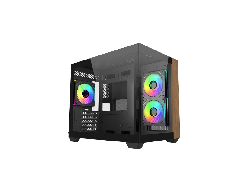 Cooler Master Elite 481 Wood Mini Tower Desktop PC Case