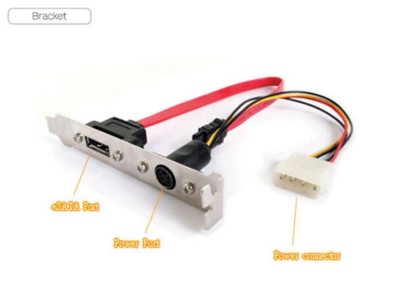 ICYDOCK Hybrid external e-SATA + ac power connector on pci bracket