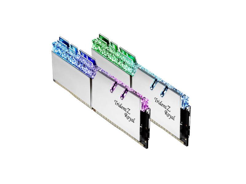 G.Skill Trident Z Royal Silver 32GB (2 x 16GB) DDR4-3600MHz CL18-22-22-42 1.35V Desktop Gaming Memory