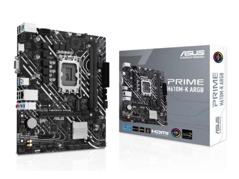 Asus Prime H610M-K ARGB DDR5 Micro-ATX Intel Motherboard