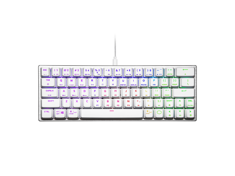 Cooler Master SK620 RGB TTC Red Low Profile White Mechanical Wired Gaming Keyboard