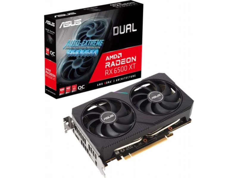 Asus Radeon RX 6500 XT Dual OC GDDR6 PCIe 4.0 AMD Graphics Card