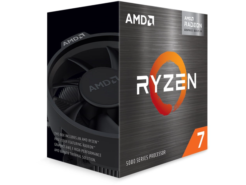 AMD Ryzen 7 5700G 8C/16T 3.8GHz up to 4.6GHz Turbo AMD AM4 Socket APU with Wraith Stealth Cooler