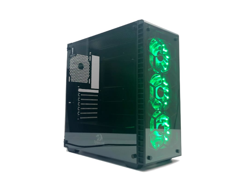 Redragon Diamond Storm RGB Tempered Glass Black Mid Tower Desktop PC ...