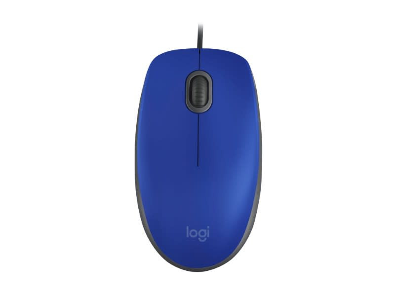 Logitech M110 Silent Corded Optical Mouse Blue