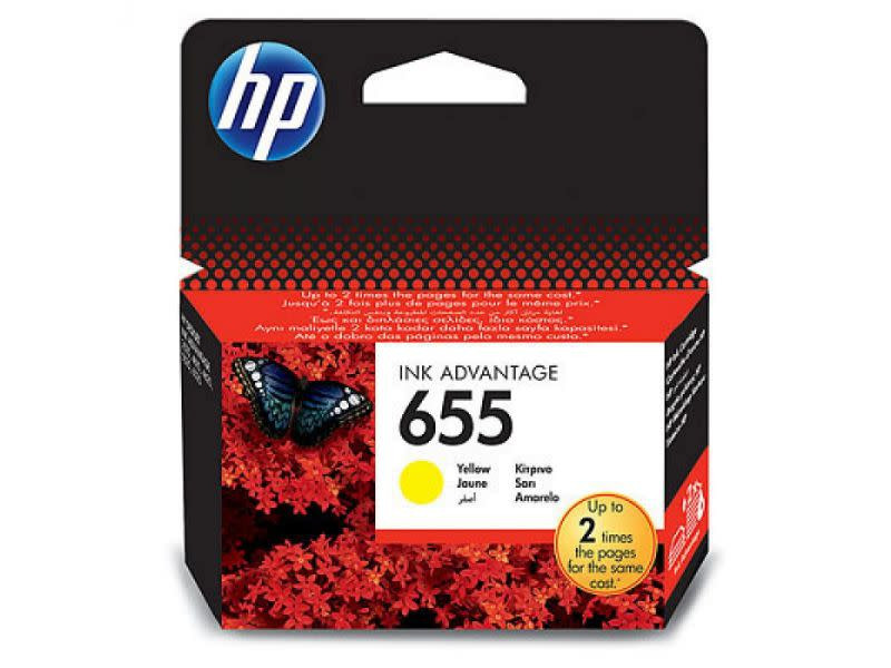 Genuine HP 655 Yellow Original Ink Cartridge