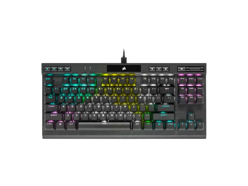 Corsair K70 RGB TKL Optical-Mechanical Gaming Keyboard Backlit RGB LED CORSAIR OPX Keyswitches