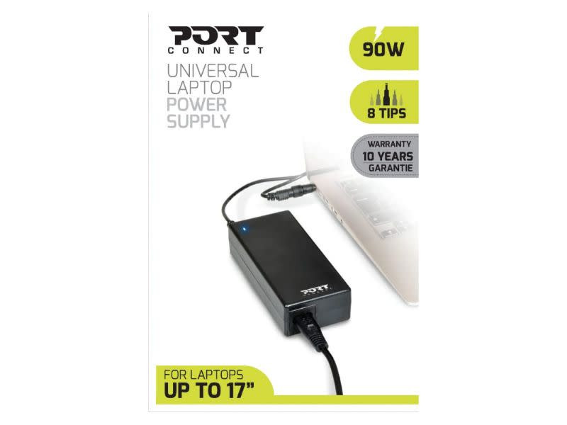 Port Connect 90W Notebook Adapter Universal - Black