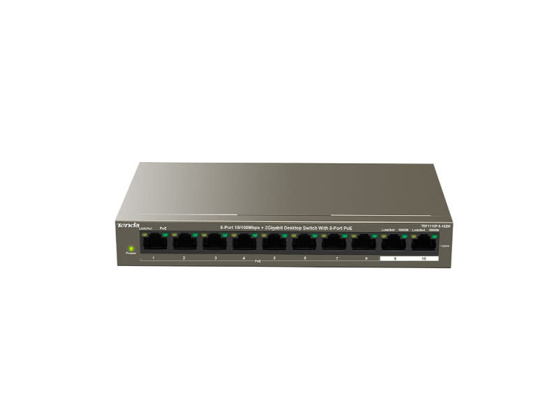 Tenda TEF1110P-8-102W 8 + 2 Desktop POE Network Switch