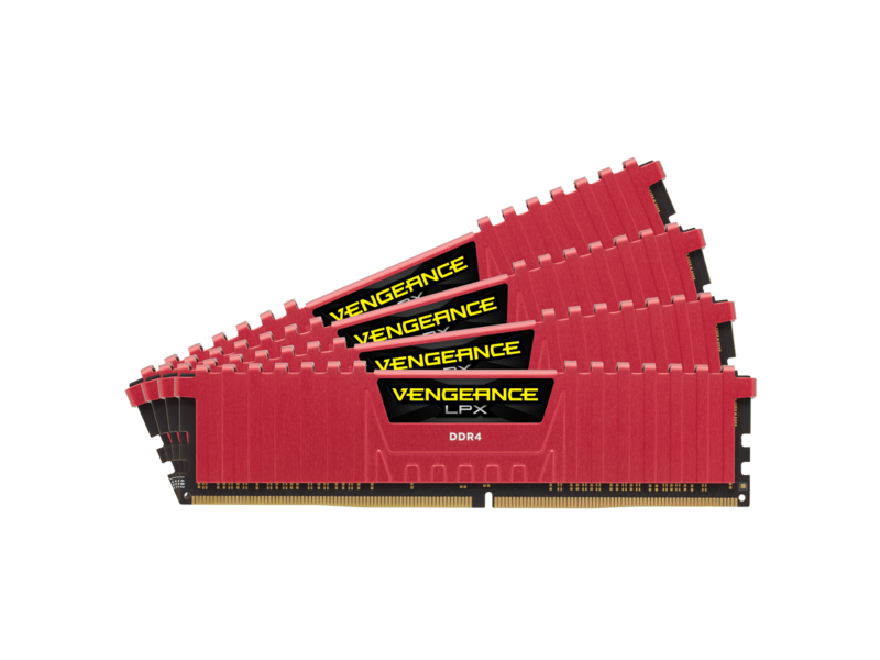 Corsair Vengeance LPX 16GB (4 x 4GB) DDR4-3300MHz CL16 Red Desktop Gaming Memory