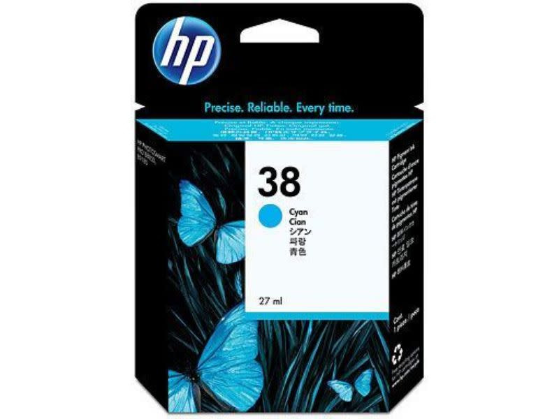 Genuine HP No.38 Cyan Ink Cartridge 4,500 Pages