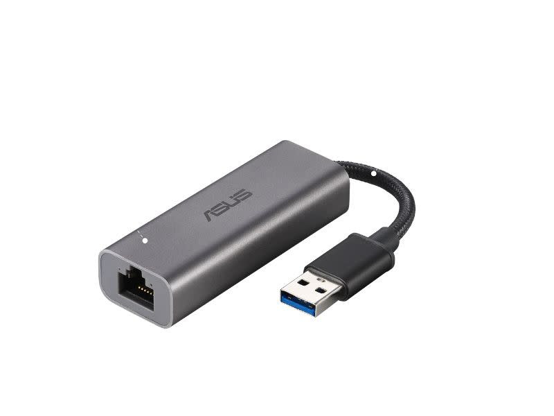 ASUS USB Type-A 2.5G Base-T Ethernet Adapter with backward compatibility of 2.5G/1G/100Mbps