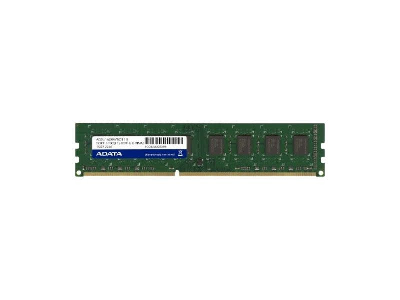 Adata Premier 4GB VLP U-DIMM DDR3 PC-1600 CL11 pin-240 Memory